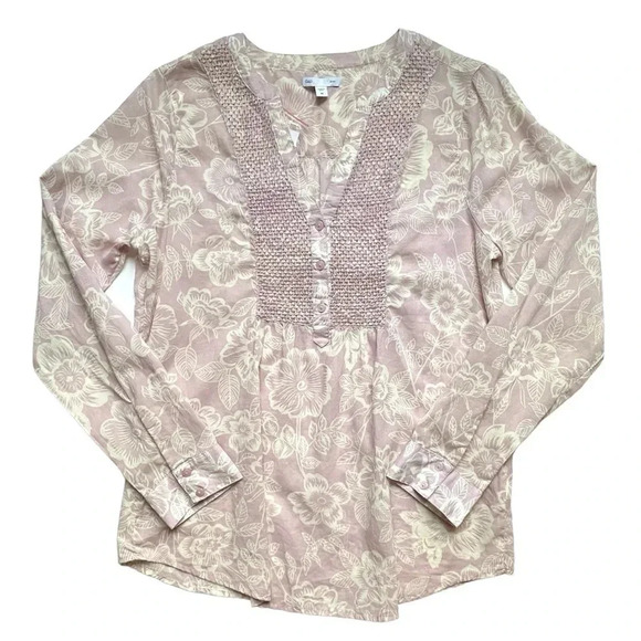 NWT GAP Floral Long Sleeve Blouse - Picture 1 of 4